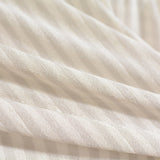 White Vertical-Stripe Jersey Knit, Viscose — photo 2