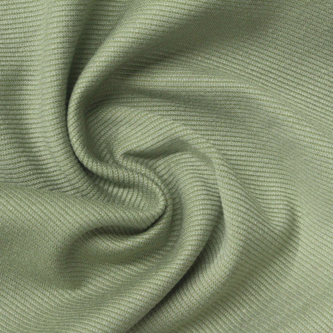 Nylon Viscose Stretch Interlock Knit Fabric, 300 gsm, 155 cm — Green