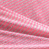 Pink Horizontal-Stripe Knit, Poly-Viscose — photo 2