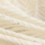 Cream Chevron Chunky Knit, Poly-Nylon — photo 2