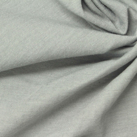Light Grey Heather Jersey Knit, Cotton-Poly, 160 gsm, 175 cm