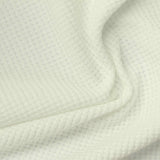 100% Polyester Waffle Knit Fabric, 200 gsm, 170 cm — White — photo 2