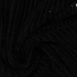 Polyester Stretch Chenille Fabric, 189 gsm, 152 cm — Black — photo 2