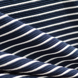 Navy Horizontal-Stripe Knit, Polyester — photo 2