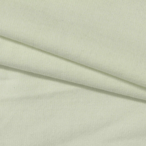 Brushed Polyester Viscose Stretch French Terry Fabric, 245 gsm, 170 cm — Green