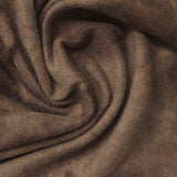 Brushed Polyester Stretch Chunky Knit Fabric, 170 gsm, 152 cm — Khaki — photo 2