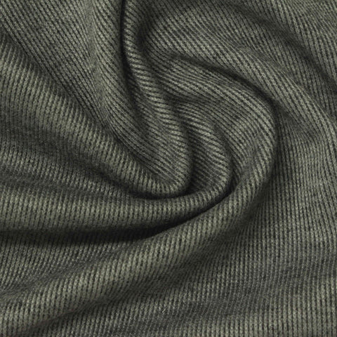 Grey Heather Rib Knit, Polyester