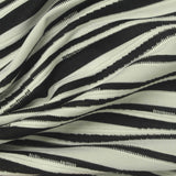 Black Horizontal-Stripe Jersey Knit, Polyester — photo 2
