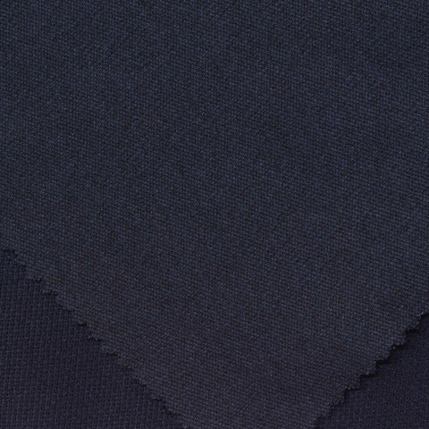 100% Polyester Interlock Knit Fabric, 180 gsm, 155 cm — Navy