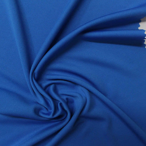 100% Polyester Interlock Knit Fabric, 110 gsm, 190 cm — Blue