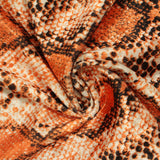 Orange Snakeskin Knit, Polyester — photo 2