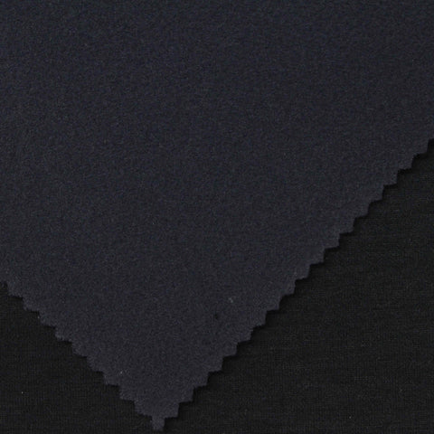 Brushed Polyester Stretch Scuba Knit Fabric, 330 gsm, 165 cm — Black