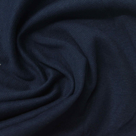 Dark Navy Rib Knit, Cotton