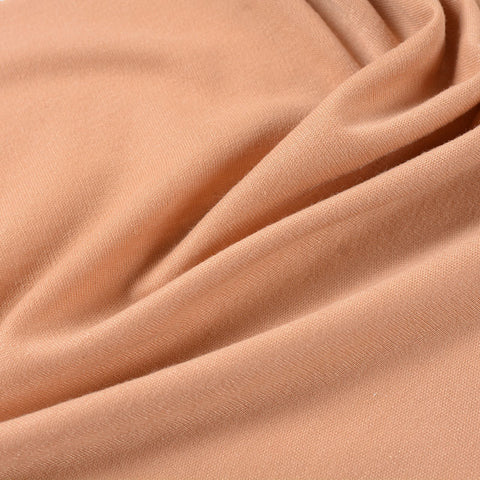 Brushed 100% Polyester Interlock Knit Fabric, 160 gsm, 174 cm — Orange