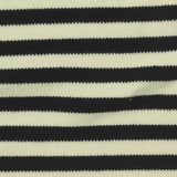 Black Horizontal-Stripe Piqué Knit, Cotton — photo 2
