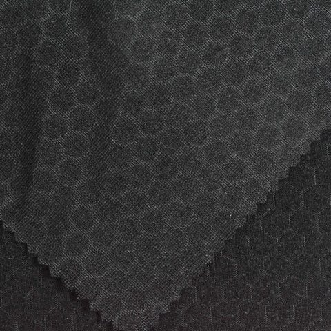 Black Tone-on-Tone Jacquard, Polyester, 280 gsm