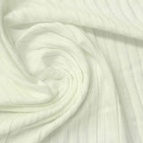 Viscose Polyester Stretch Rib Knit Fabric, 200 gsm, 140 cm — White — photo 2