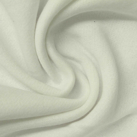 Brushed Polyester Cotton French Terry Fabric, 236 gsm, 176 cm — Beige