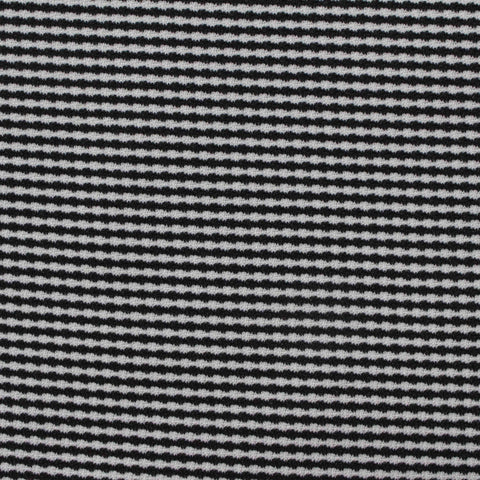 Dark Grey Stripe Interlock Knit, Polyester