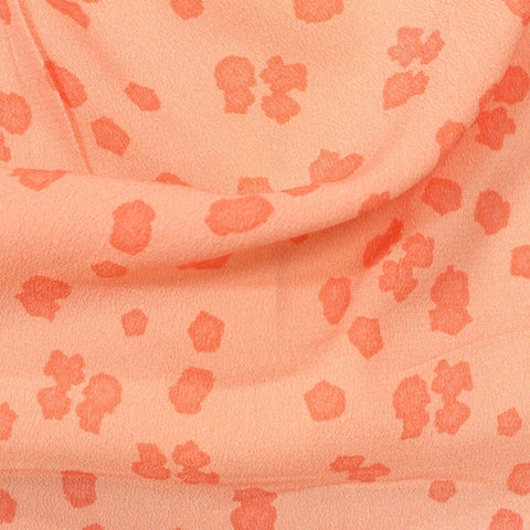 Orange Animal Print Woven, Viscose
