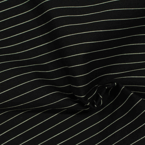 White Horizontal-Stripe Poplin, Cotton, 145 cm, ref EF-206458