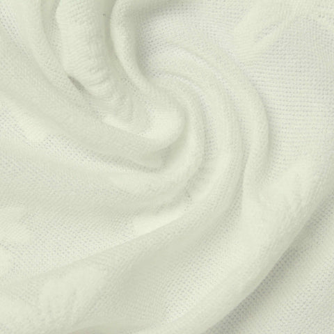 Cream Tone-on-Tone Floral Jacquard, Polyester, 180 gsm, 160 cm, ref EF-252305