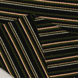 Dark Green Horizontal-Stripe Rib Knit, Polyester — photo 2
