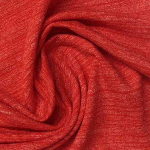Red Marl Jersey Knit, Cotton-Poly, 160 gsm, 175 cm
