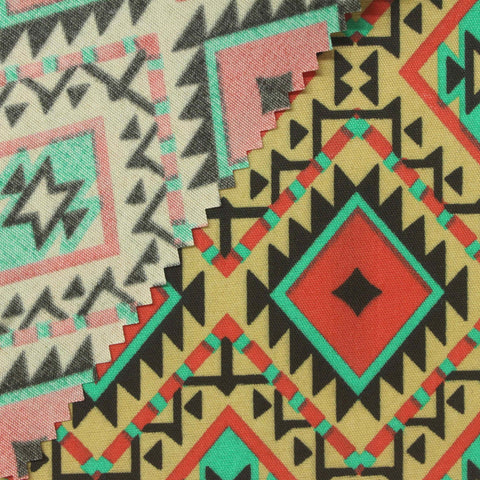 Red Geometric Woven