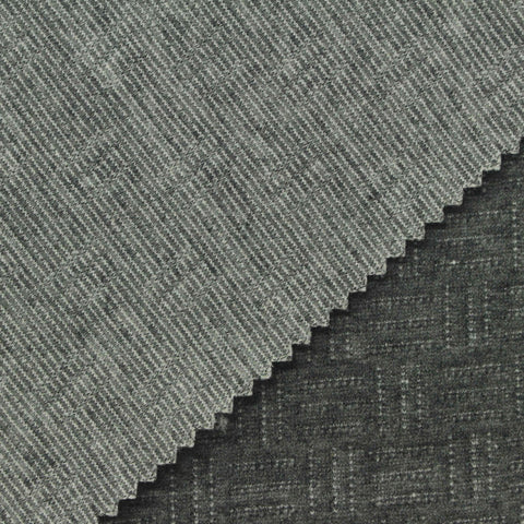 Grey Tone-on-Tone Scuba Knit, Cotton-Poly