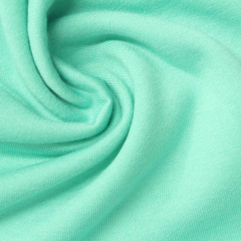 Brushed Polyester Viscose French Terry Fabric, 240 gsm, 172 cm — Green