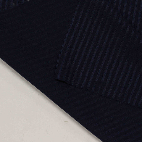 Dark Blue Pinstripe Jersey Knit, Polyester