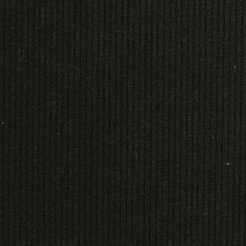 Black Rib Knit, Poly-Viscose