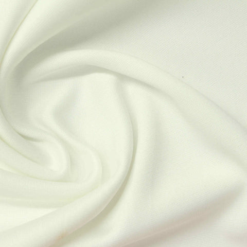 Polyester Stretch Ponte Knit Fabric, 400 gsm, 160 cm — White