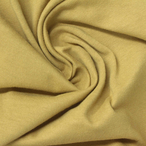 100% Cotton Jersey Knit Fabric, 160 gsm, 165 cm — Khaki, ref EF-256228