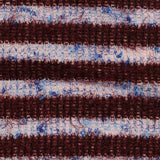 Dark Red Horizontal-Stripe Rib Knit, Polyester — photo 2