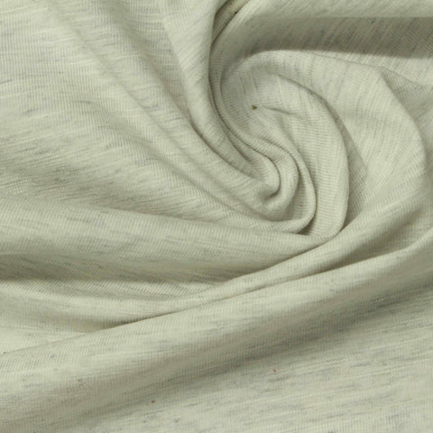 Light Grey Marl Jersey Knit, Cotton, 180 gsm