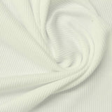 Viscose Stretch Rib Knit Fabric, 230 gsm, 120 cm — White — photo 2