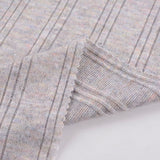 Dark Grey Horizontal-Stripe Rib Knit, Poly-Viscose — photo 2