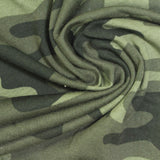 Green Camo Jersey Knit, Cotton-Modal — photo 2