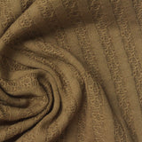 Khaki Tone-on-Tone Rib Knit, Cotton-Poly — photo 2
