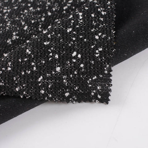 Black Marl Knit, Polyester, 373 gsm