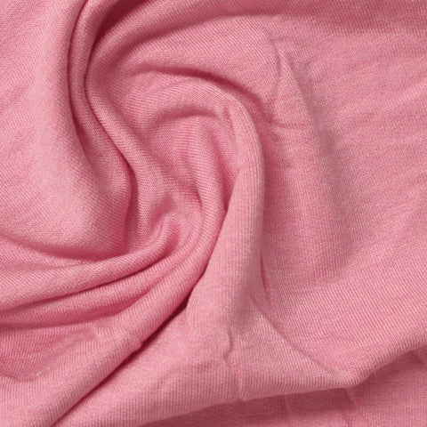 Brushed Acrylic Viscose Stretch French Terry Fabric, 230 gsm, 170 cm — Pink