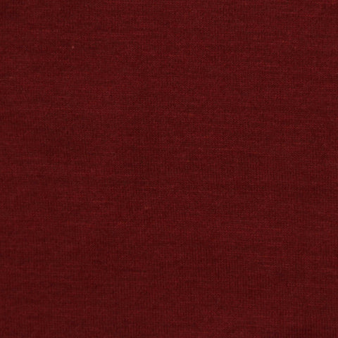 Dark Red Heather Jersey Knit, Poly-Cotton