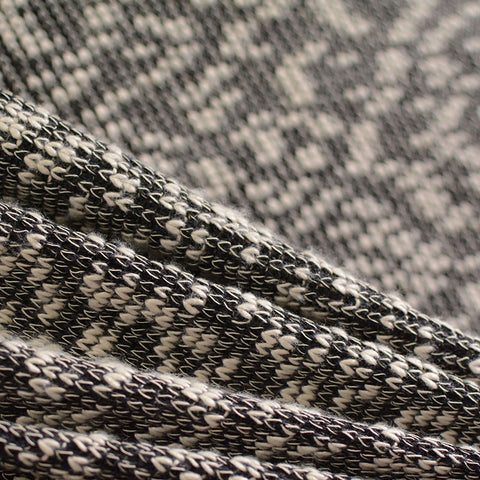 Jacquard 100% Polyester Chunky Knit Fabric, 332 gsm, 137 cm — Grey
