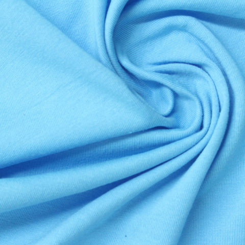 Cotton Polyester Jersey Knit Fabric, 140 gsm — Blue, ref EF-254319