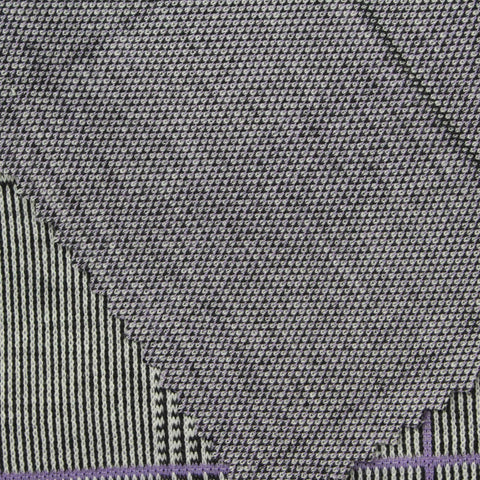 Black Plaid Jacquard, Poly-Viscose, 380 gsm