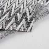 Black Zigzag Chunky Knit, Polyester — photo 2
