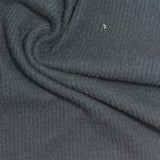 Brushed Polyester Viscose Stretch Rib Knit Fabric, 215 gsm, 130 cm — Grey — photo 2