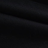 Cotton Stretch Twill Fabric, 290 gsm, 145 cm — Black — photo 2